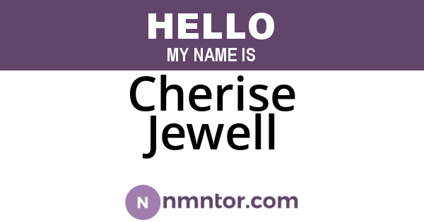 Cherise Jewell