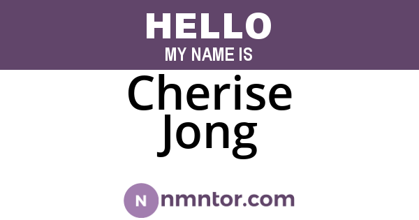 Cherise Jong