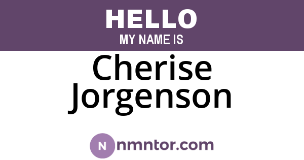 Cherise Jorgenson