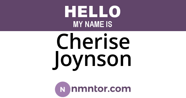 Cherise Joynson