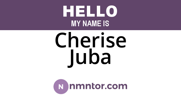 Cherise Juba