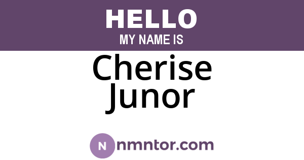 Cherise Junor
