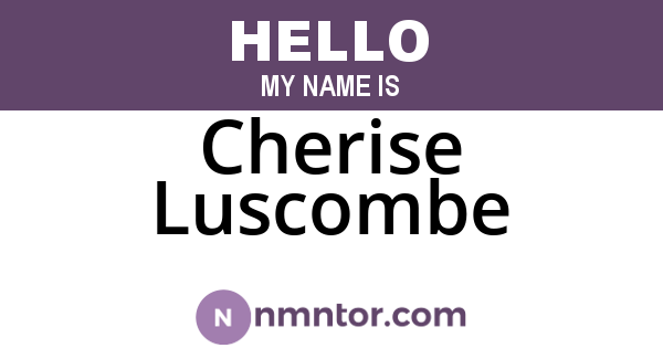 Cherise Luscombe