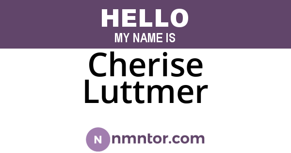 Cherise Luttmer