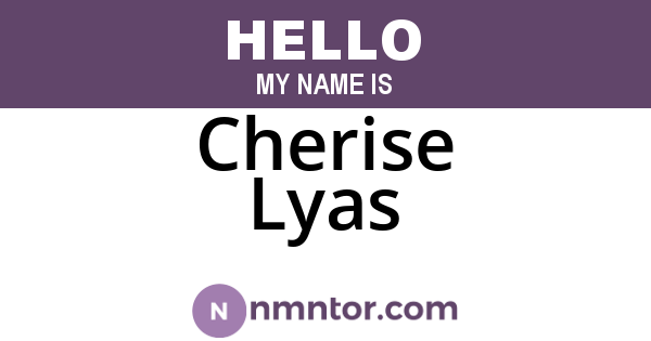 Cherise Lyas