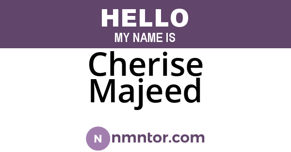 Cherise Majeed