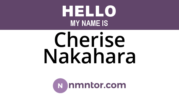 Cherise Nakahara
