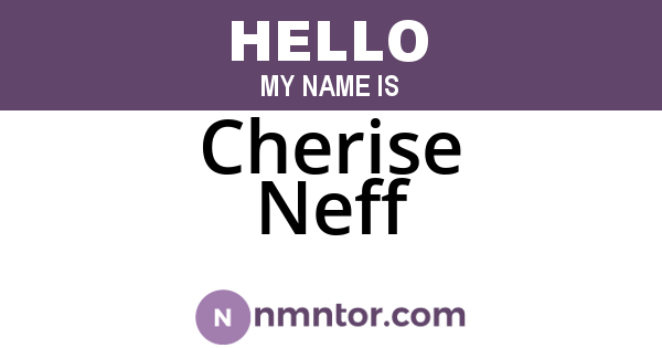 Cherise Neff