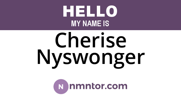 Cherise Nyswonger