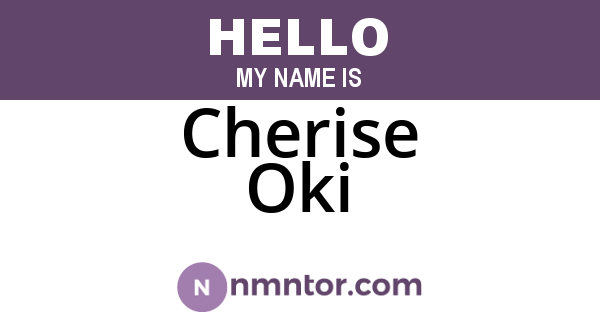 Cherise Oki