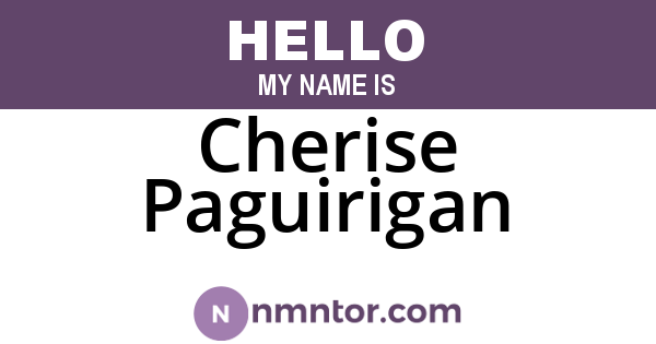 Cherise Paguirigan