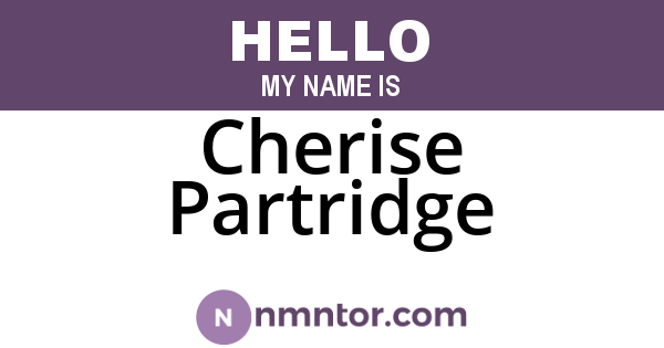 Cherise Partridge