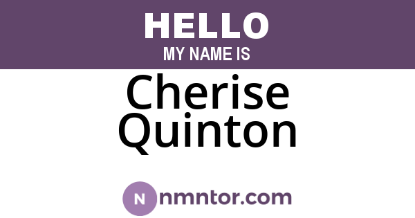 Cherise Quinton