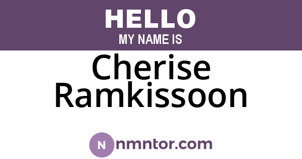 Cherise Ramkissoon
