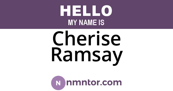 Cherise Ramsay