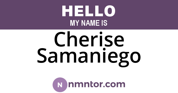 Cherise Samaniego