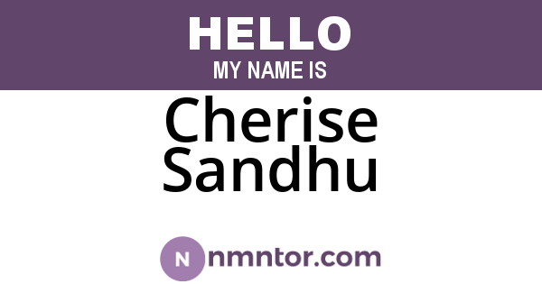 Cherise Sandhu