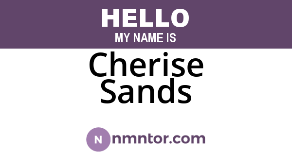 Cherise Sands