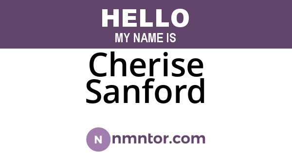 Cherise Sanford