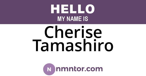 Cherise Tamashiro