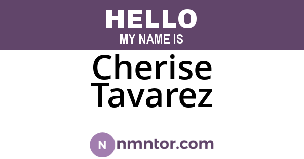 Cherise Tavarez