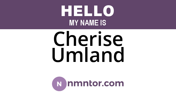 Cherise Umland