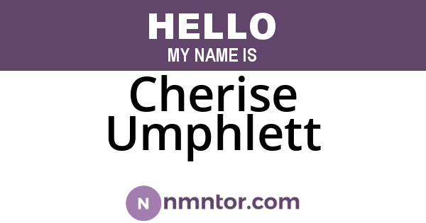 Cherise Umphlett