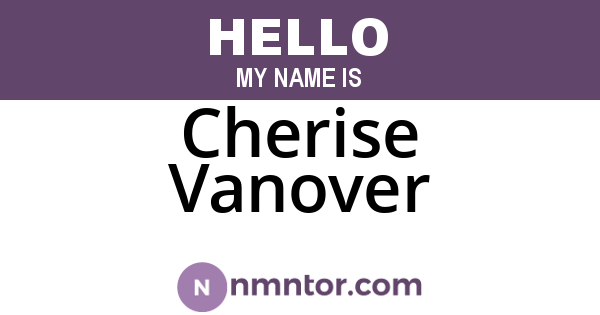 Cherise Vanover