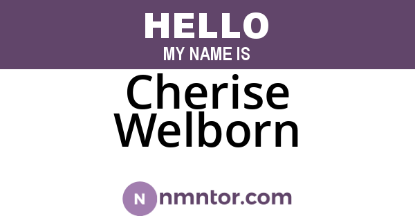 Cherise Welborn