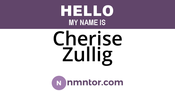 Cherise Zullig