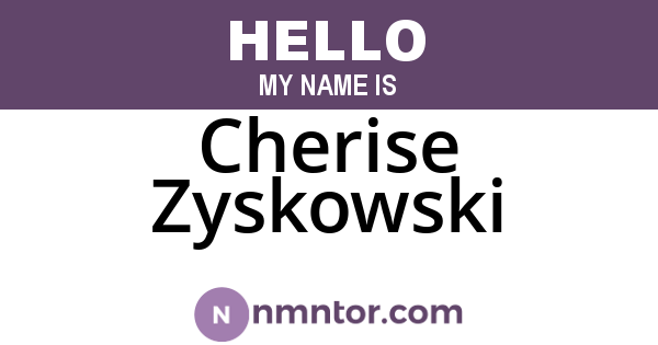 Cherise Zyskowski