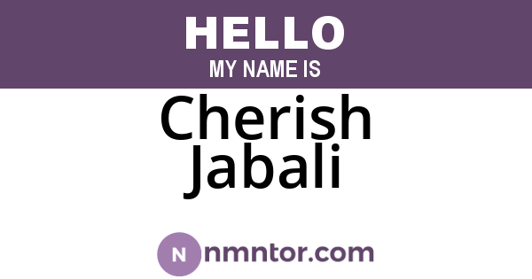 Cherish Jabali