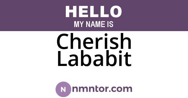 Cherish Lababit