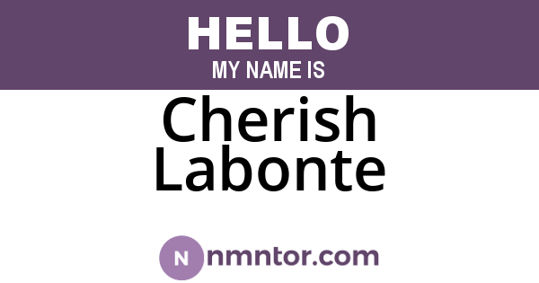 Cherish Labonte