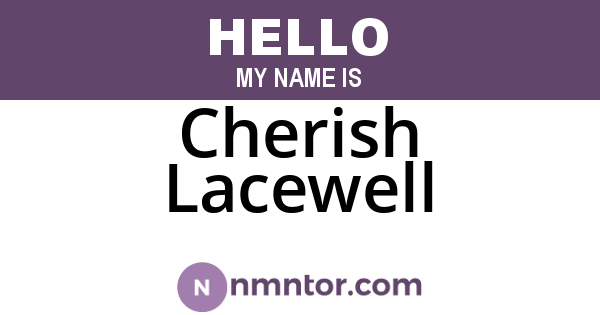 Cherish Lacewell