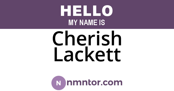 Cherish Lackett