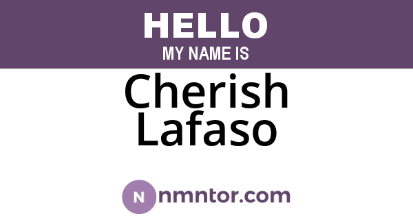 Cherish Lafaso