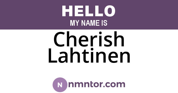 Cherish Lahtinen