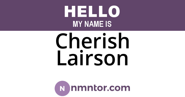 Cherish Lairson