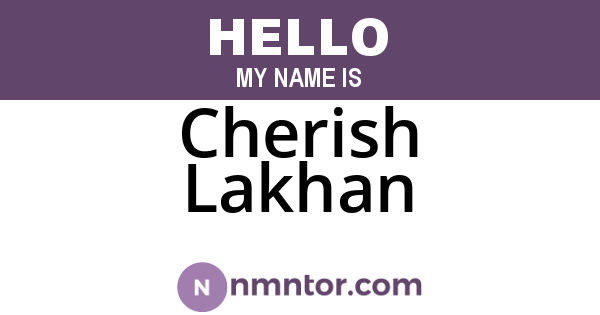 Cherish Lakhan