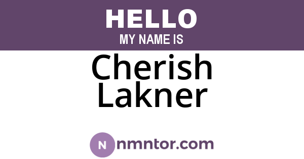 Cherish Lakner