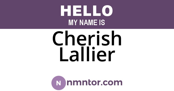 Cherish Lallier