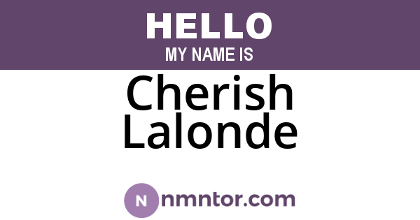Cherish Lalonde