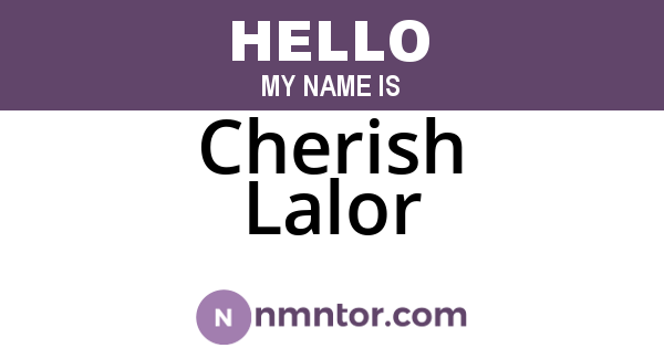 Cherish Lalor