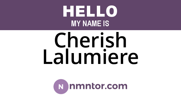 Cherish Lalumiere