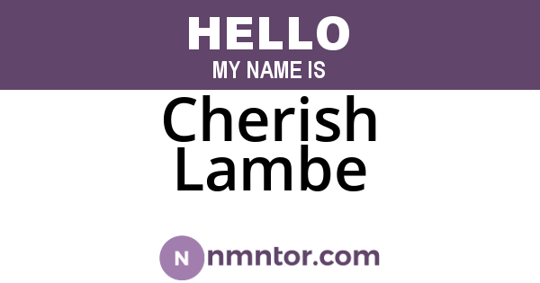 Cherish Lambe
