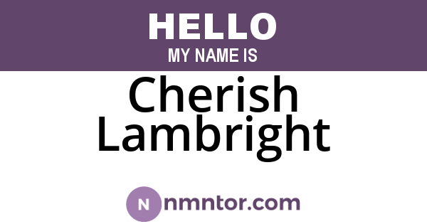 Cherish Lambright