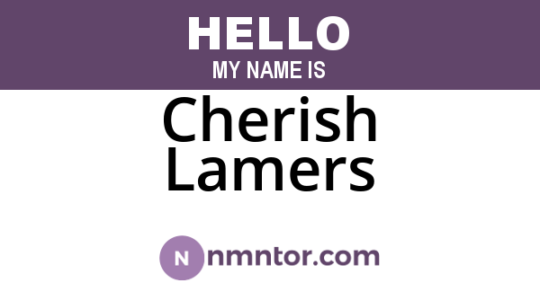 Cherish Lamers