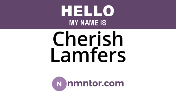 Cherish Lamfers
