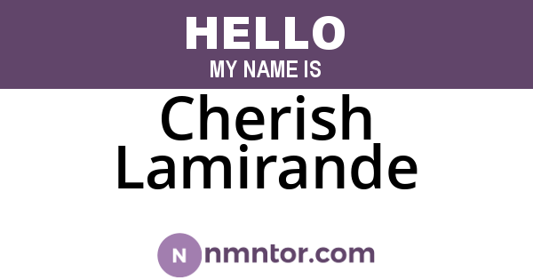 Cherish Lamirande